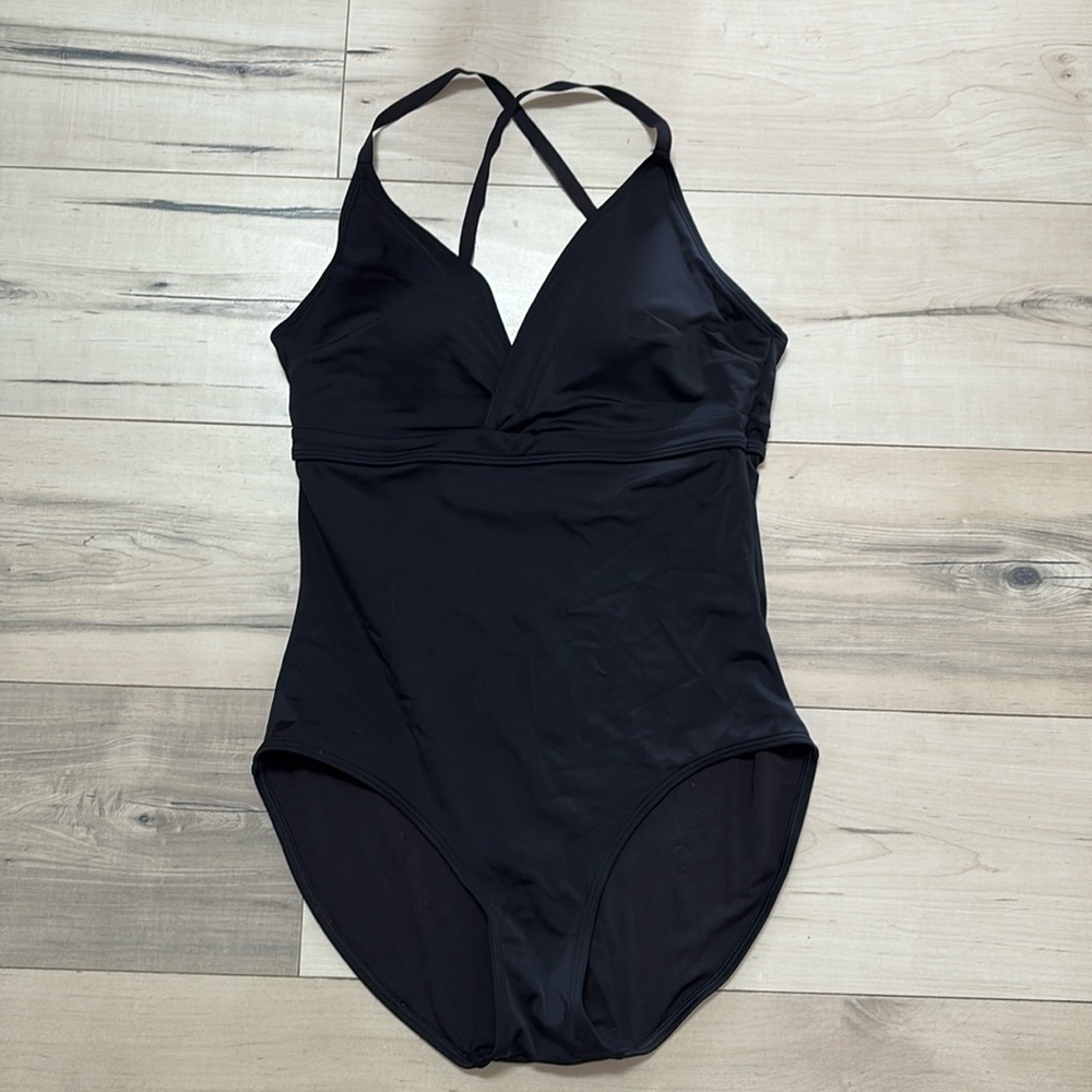 Black Blanqi compression one piece bathing suit